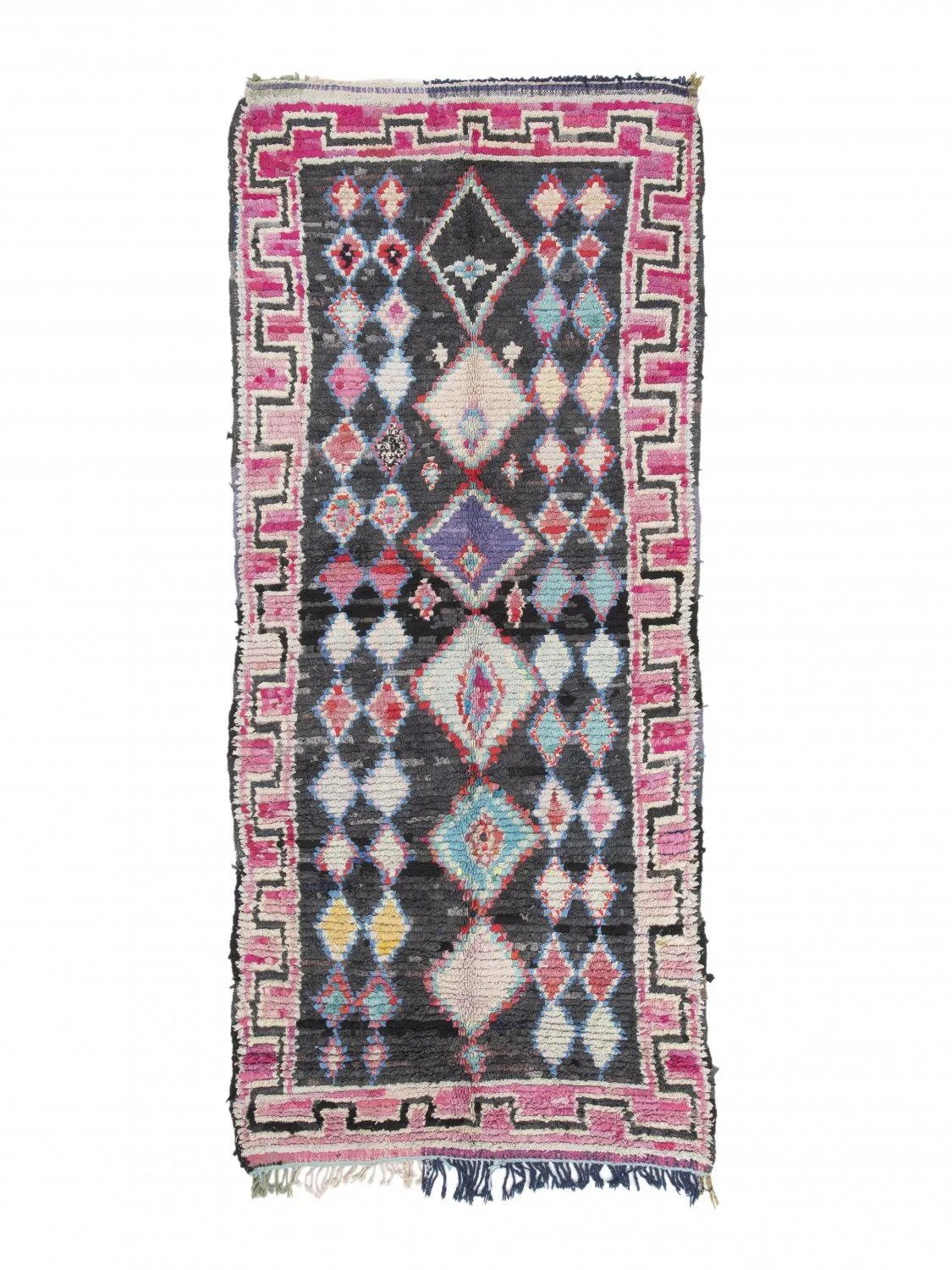 Alfombra Marroquí Bereber Boucherouite 310 x 130 cm