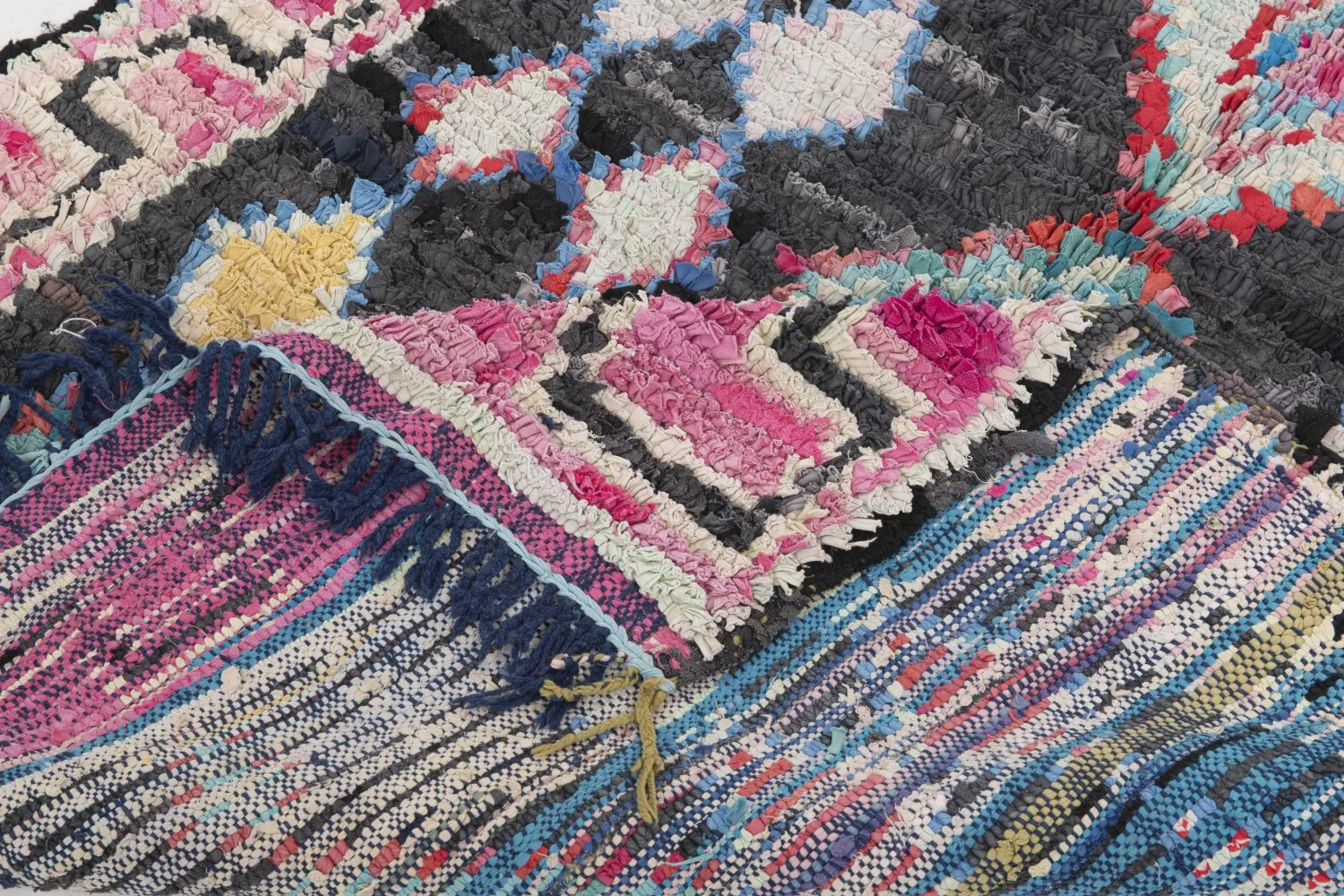 Alfombra Marroquí Bereber Boucherouite 310 x 130 cm