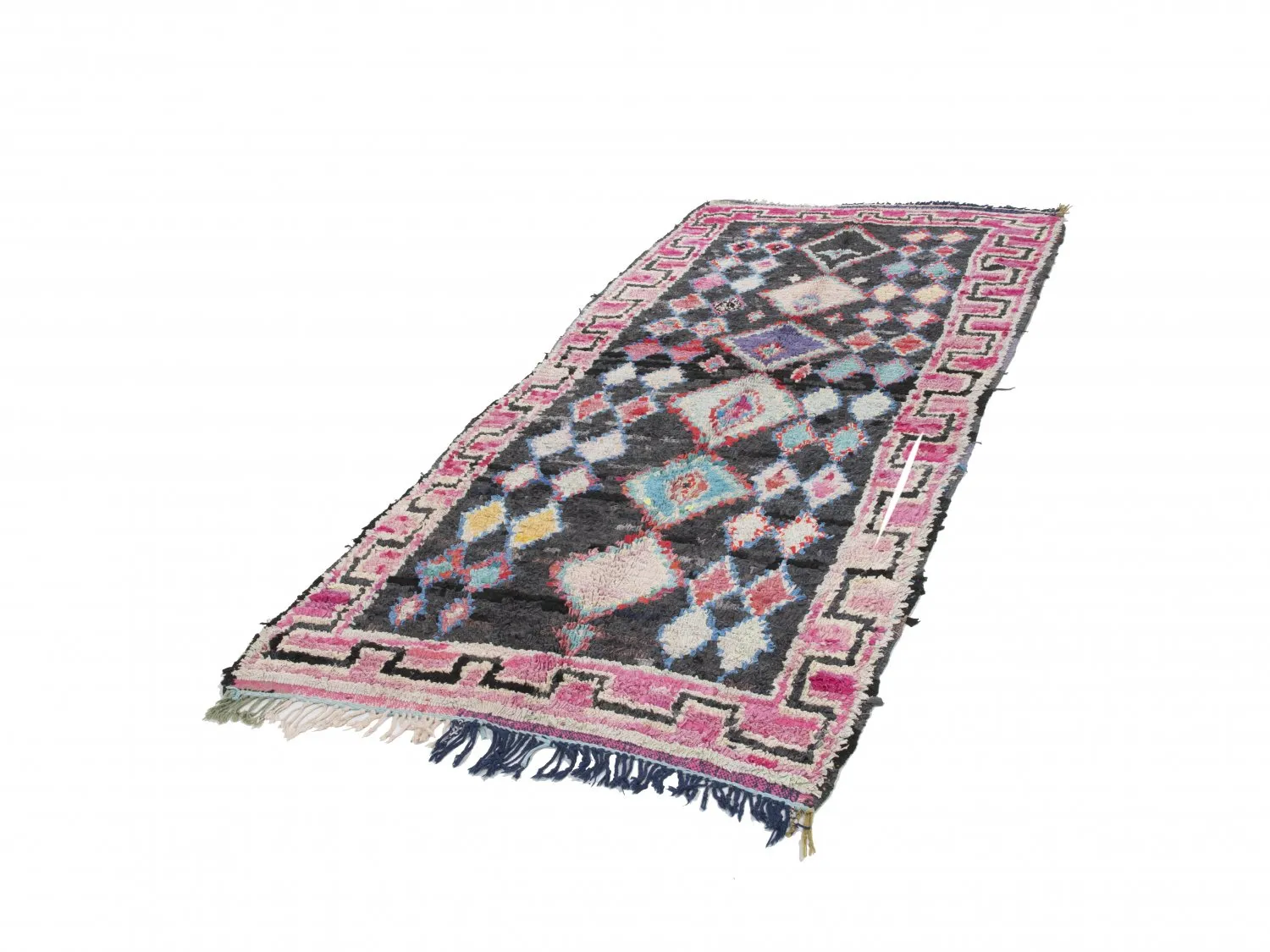 Alfombra Marroquí Bereber Boucherouite 310 x 130 cm