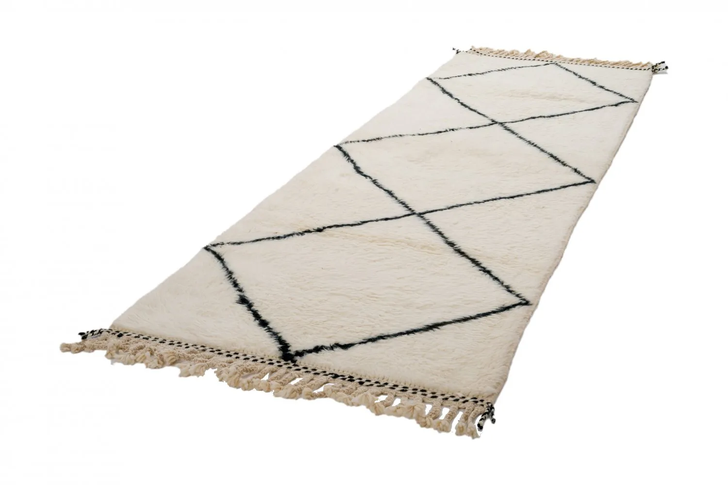 Alfombra Kilim Marroquí Bereber Beni Ourain 285 x 95 cm