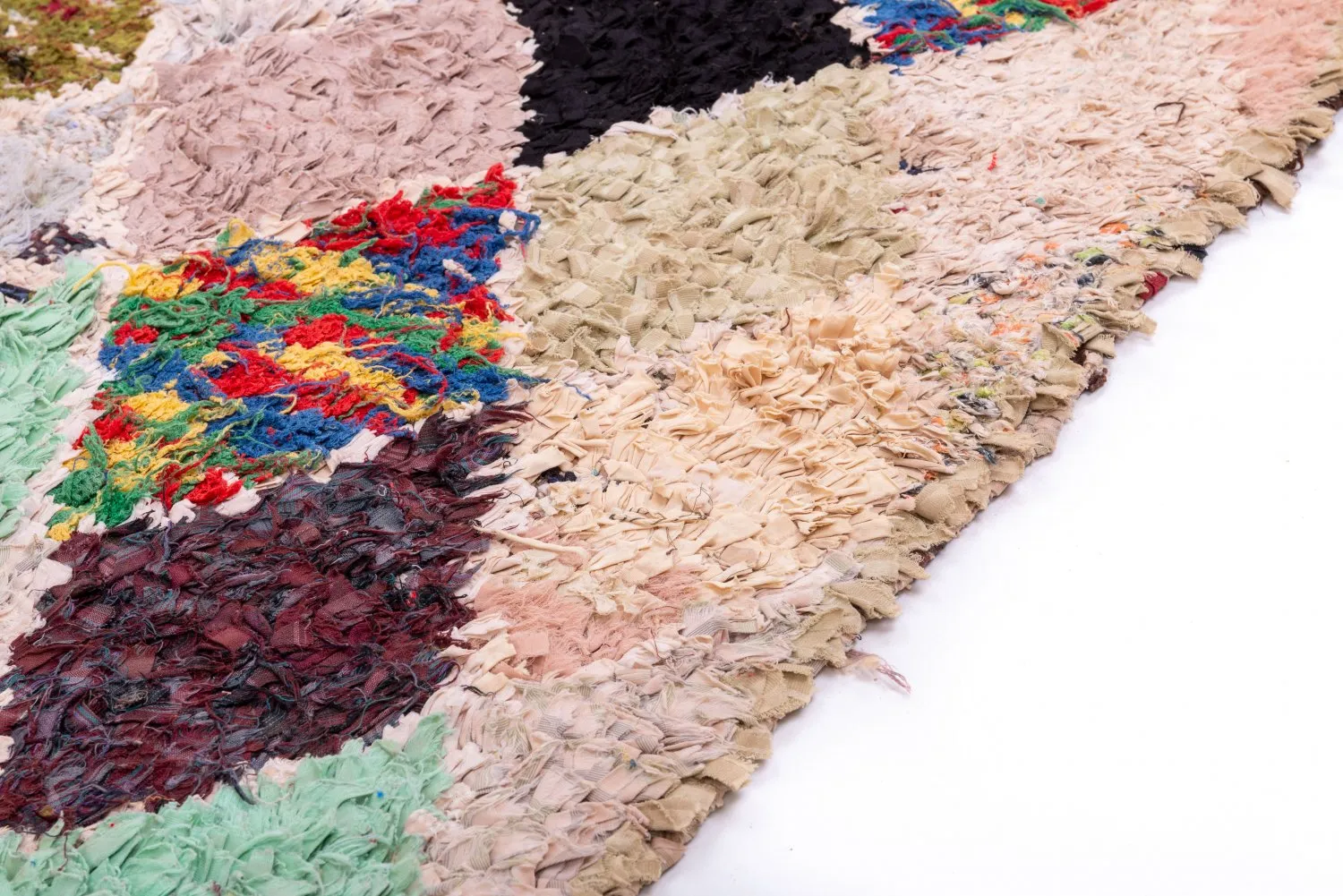 Alfombra Marroquí Bereber Boucherouite 240 x 115 cm