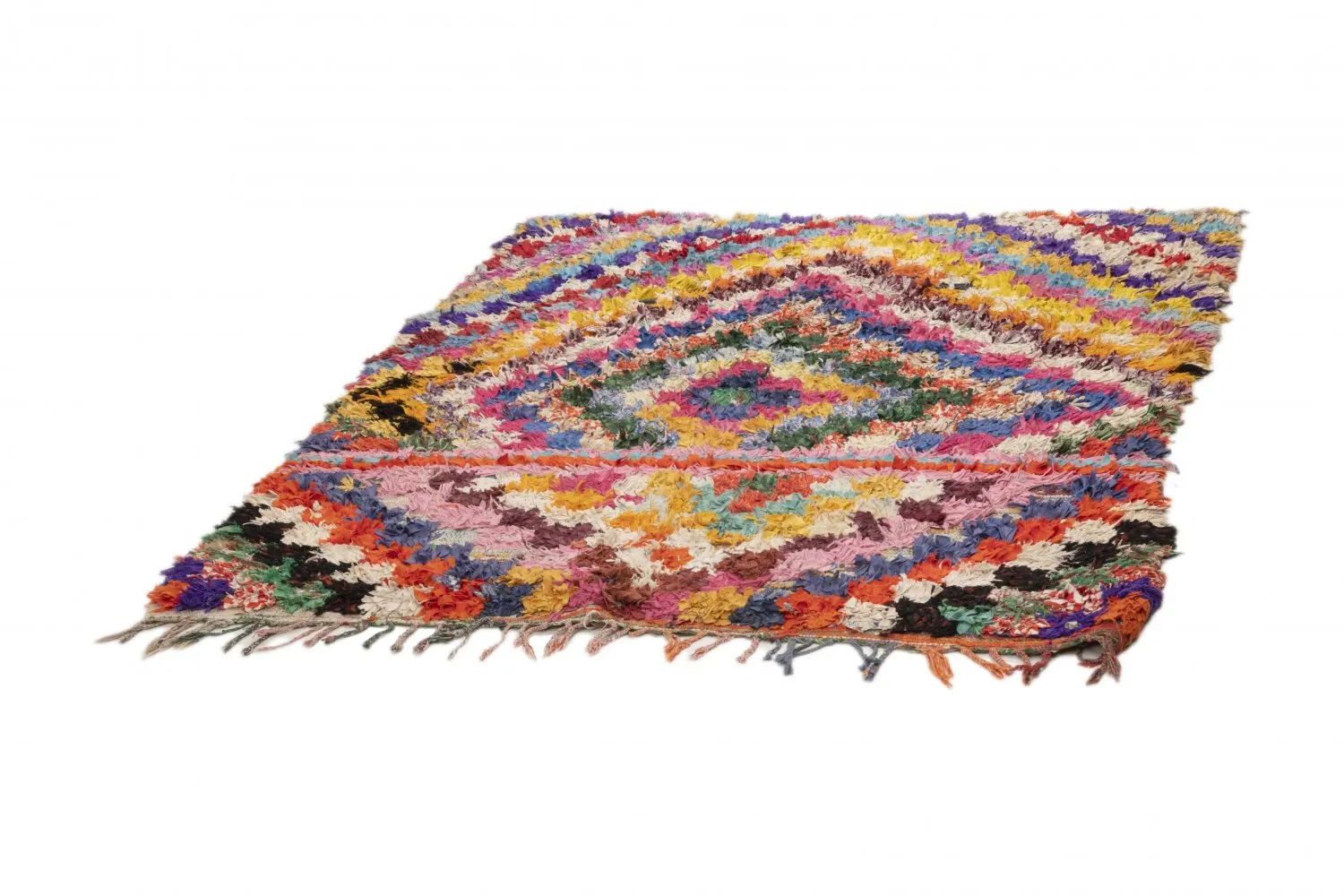 Alfombra Marroquí Berber Boucherouite 215 x 170 cm