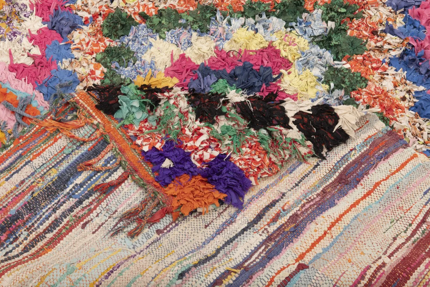 Alfombra Marroquí Berber Boucherouite 215 x 170 cm