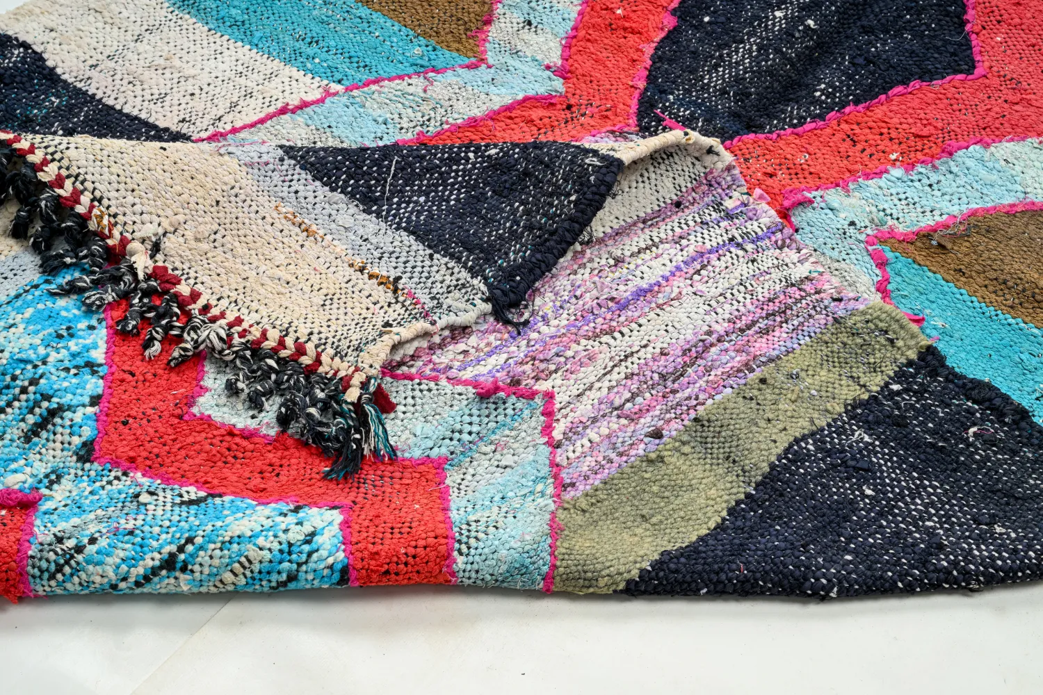 Alfombra Marroquí Bereber Boucherouite 115 x 220 cm