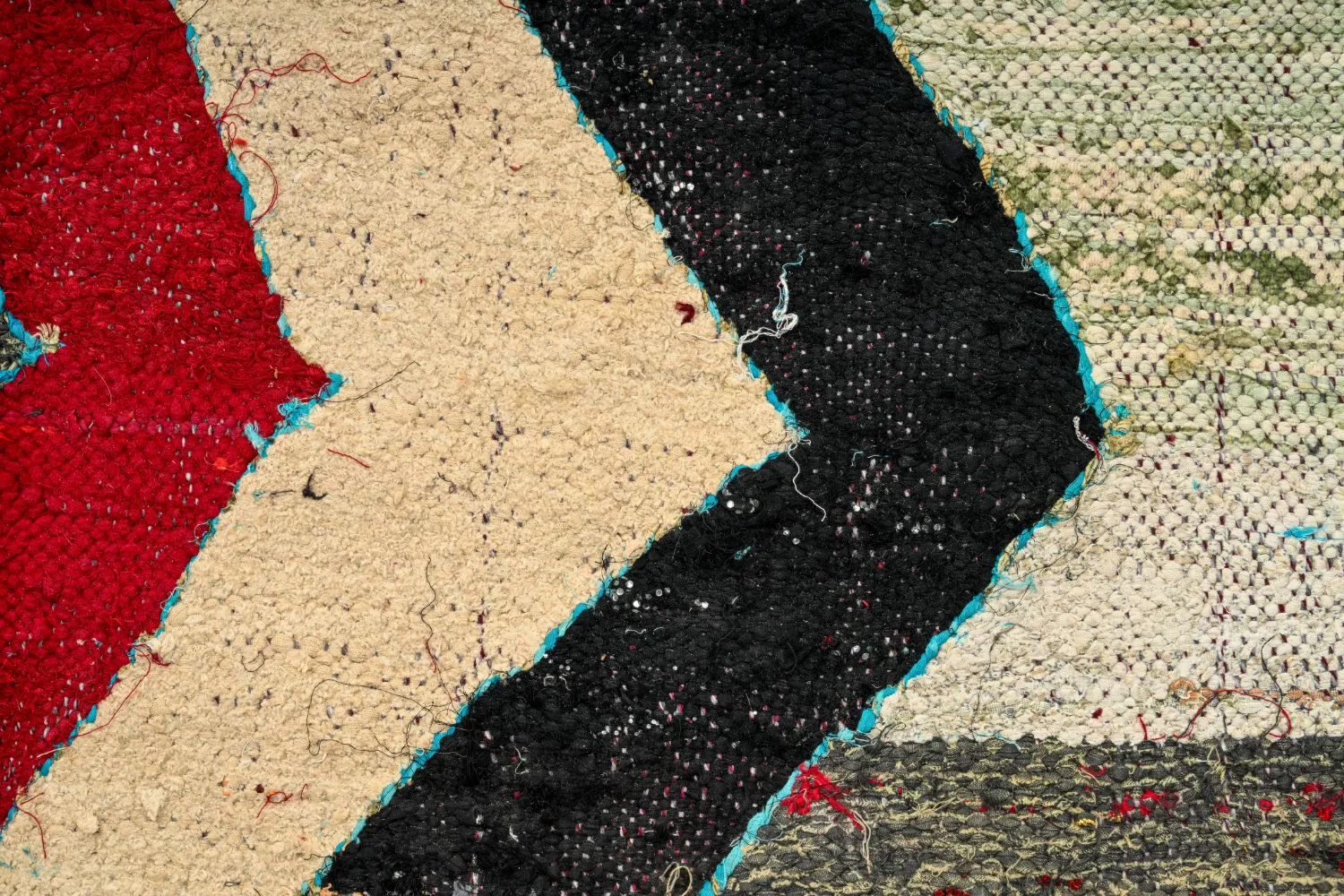Alfombra Marroquí Bereber Boucherouite 130 x 225 cm