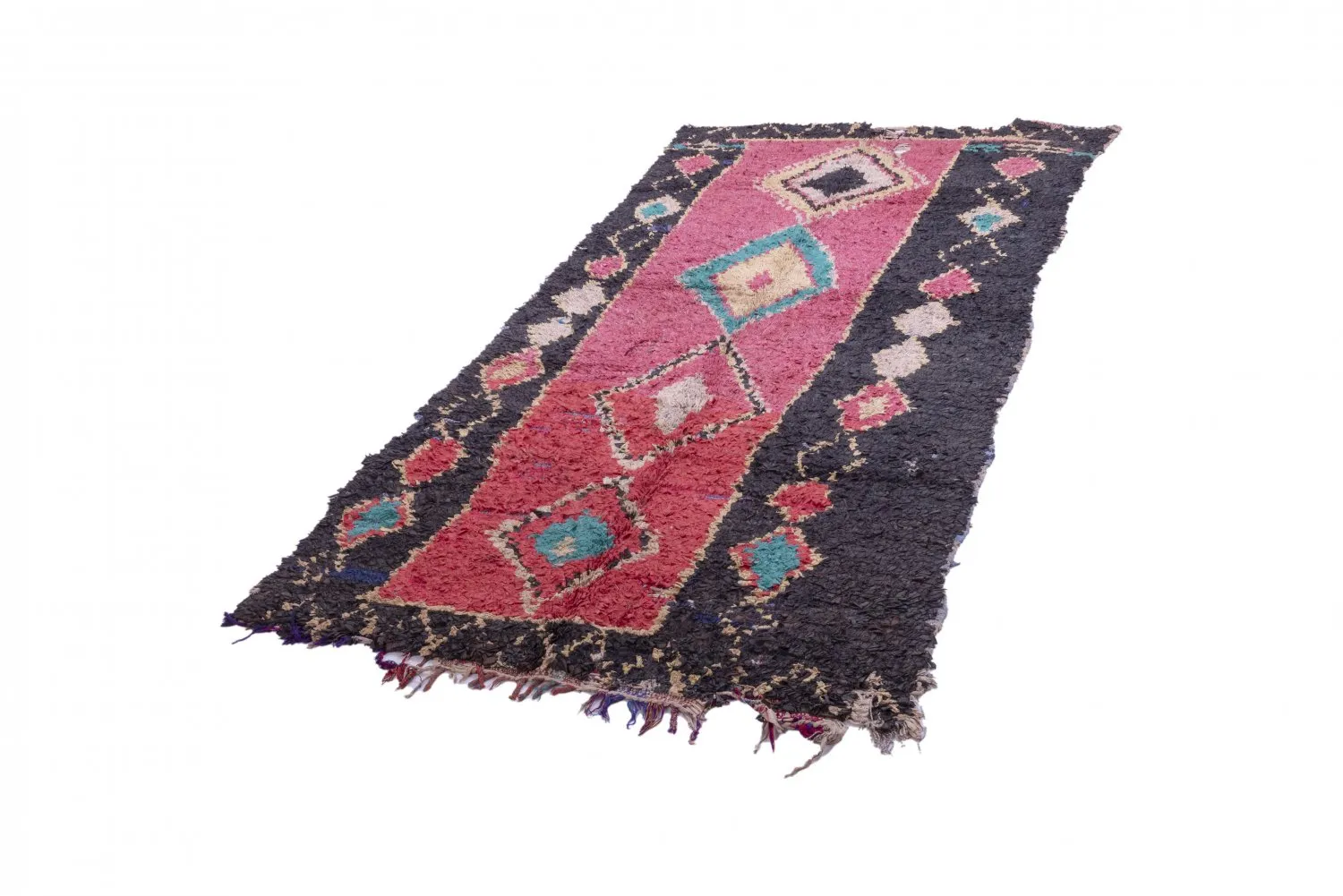 Alfombra Marroquí Bereber Boucherouite 275 x 135 cm