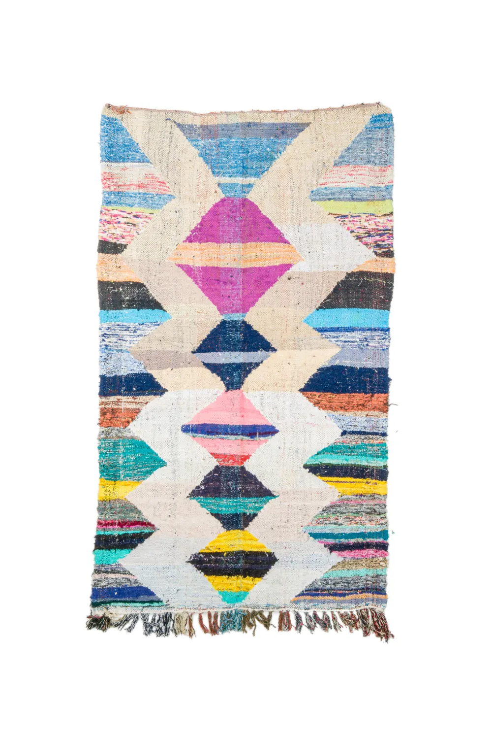 Alfombra Marroquí Bereber Boucherouite 120 x 200 cm