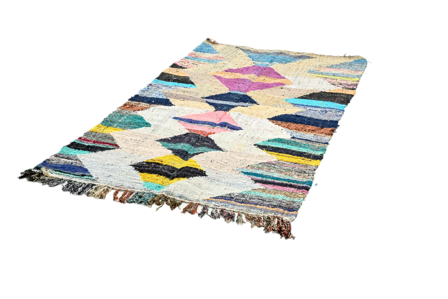 Alfombra Marroquí Bereber Boucherouite 120 x 200 cm