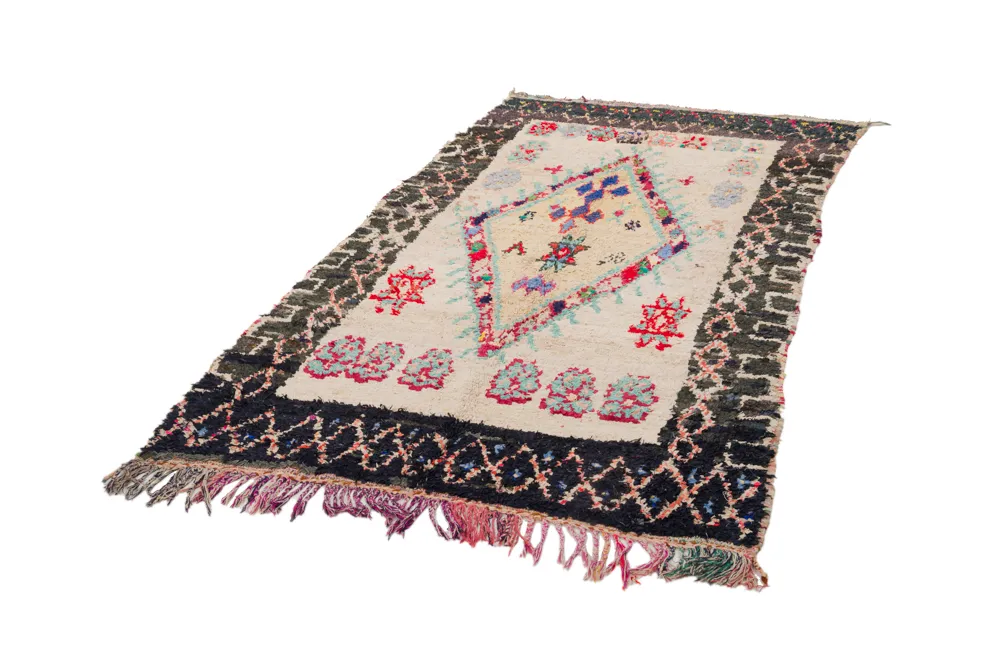 Alfombra Marroquí Bereber Boucherouite 270 x 130 cm