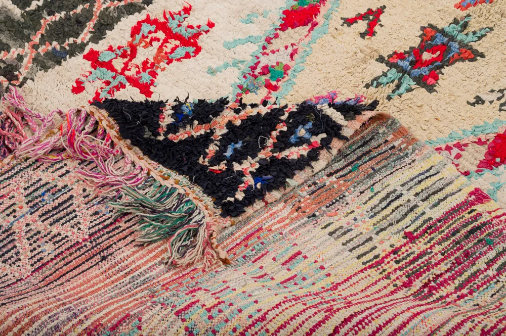 Alfombra Marroquí Bereber Boucherouite 270 x 130 cm
