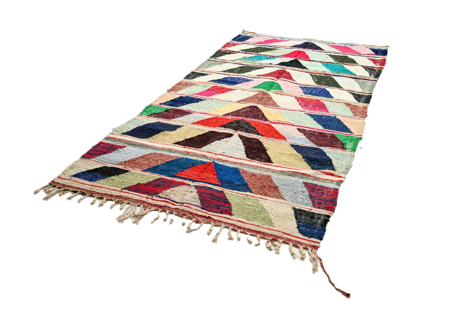 Alfombra Marroquí Bereber Boucherouite 145 x 280 cm