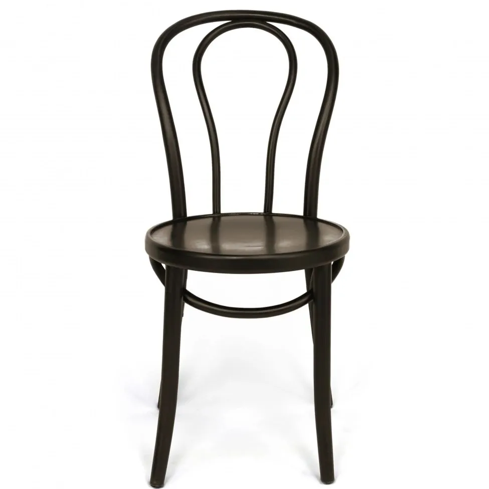 Silla - Bistro (madera/negro) - 2 piezas