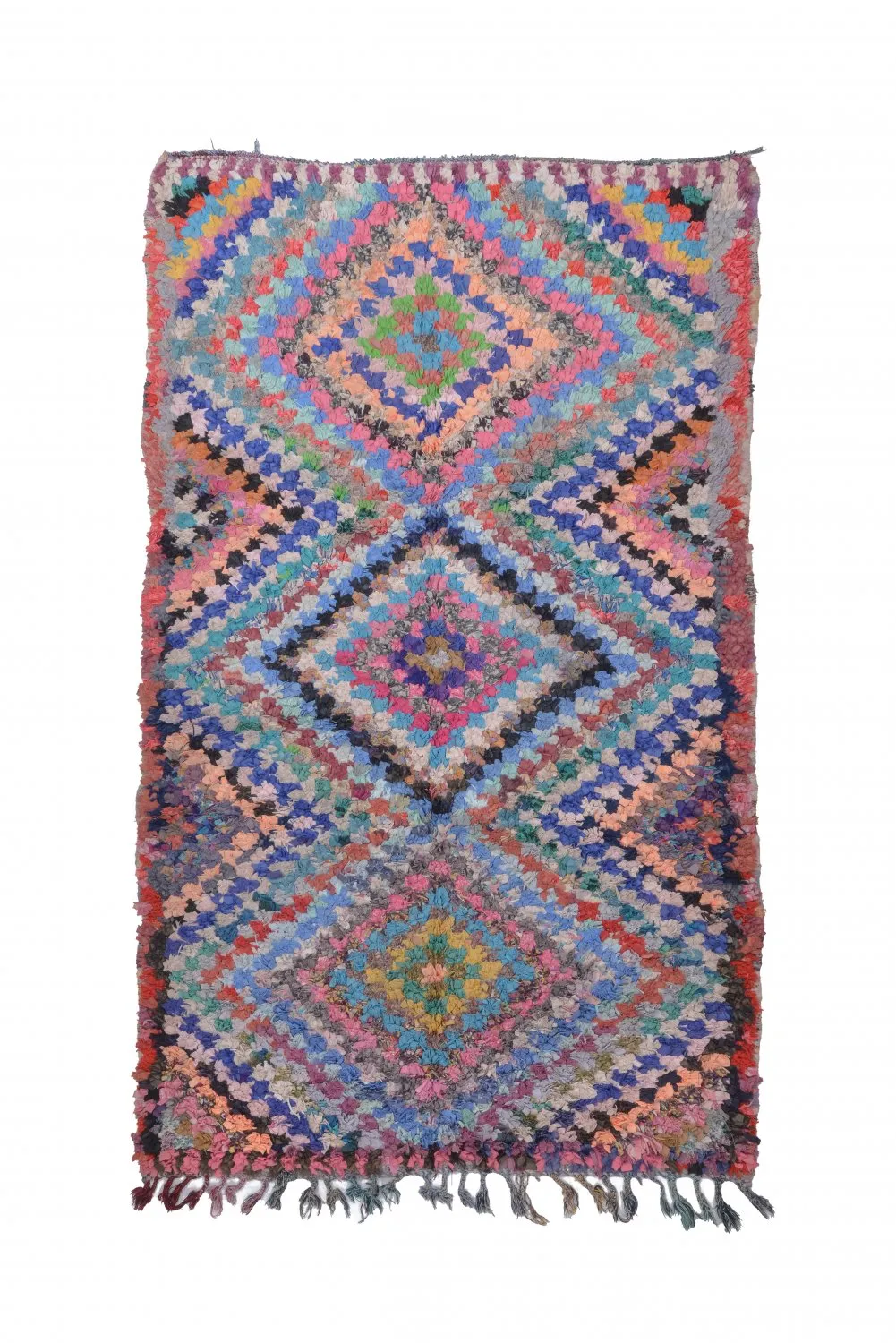 Alfombra Marroquí Bereber Boucherouite 230 x 135 cm