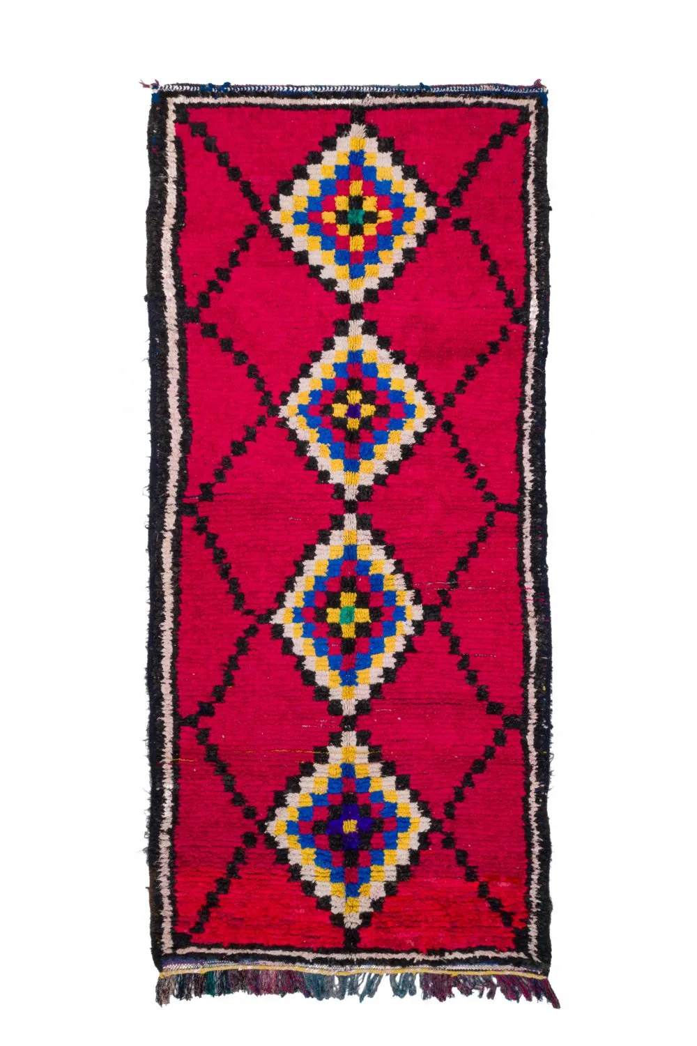 Alfombra Marroquí Bereber Boucherouite 310 x 145 cm