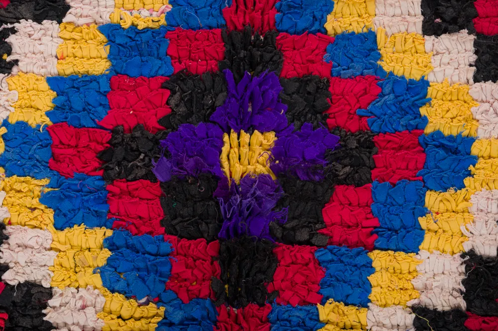 Alfombra Marroquí Bereber Boucherouite 310 x 145 cm