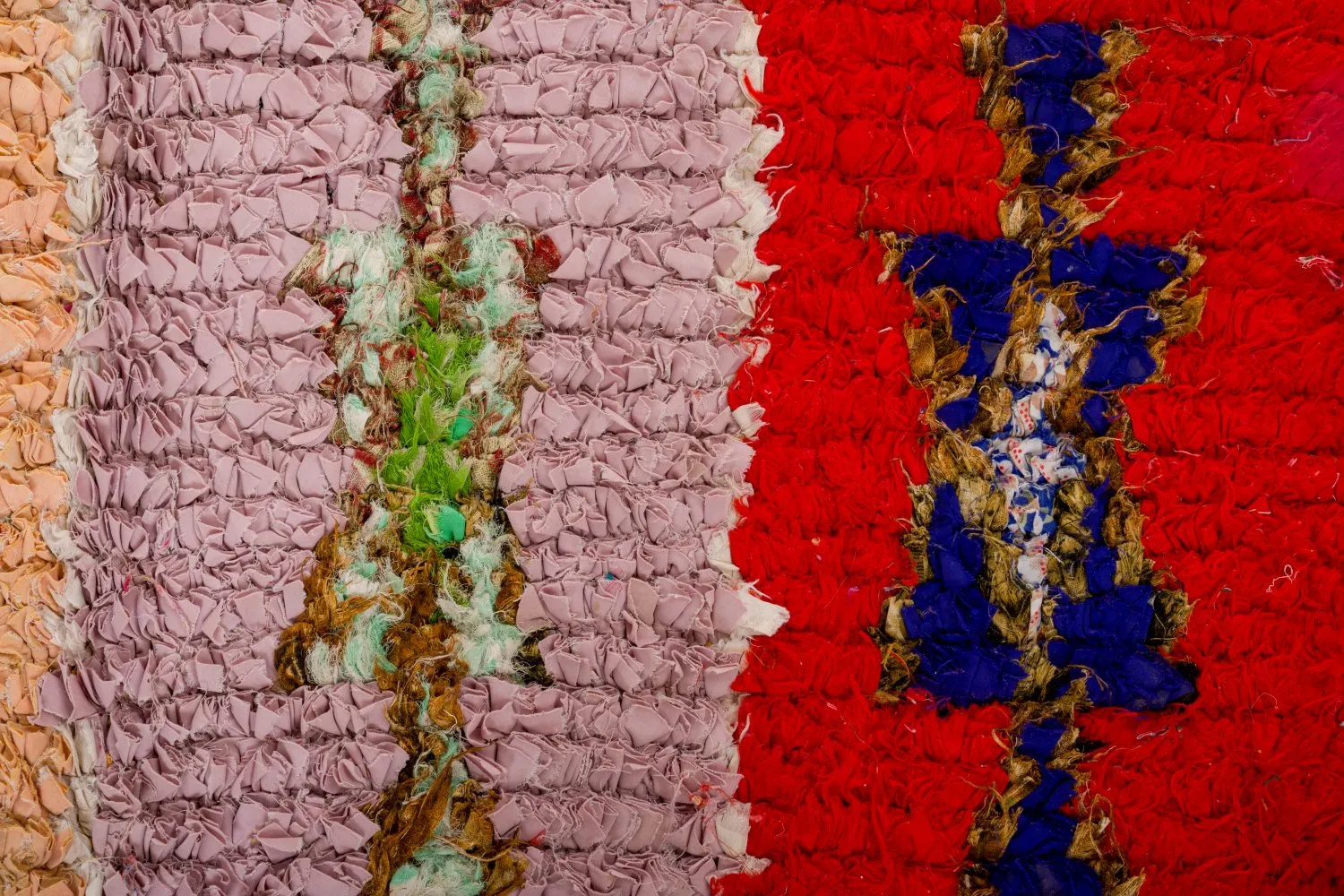 Alfombra Marroquí Bereber Boucherouite 360 x 130 cm