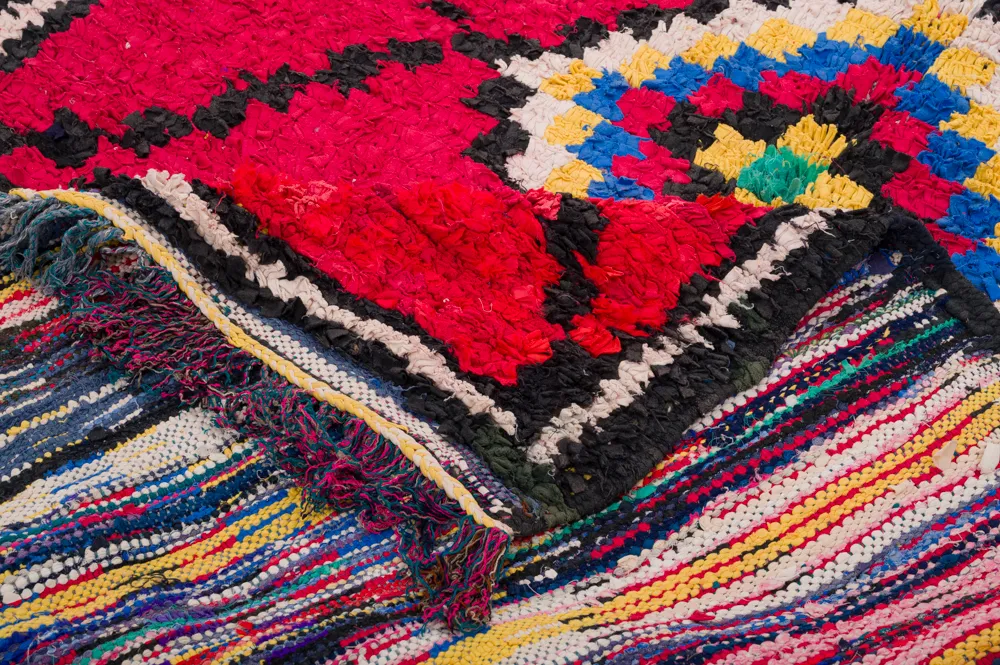 Alfombra Marroquí Bereber Boucherouite 310 x 145 cm