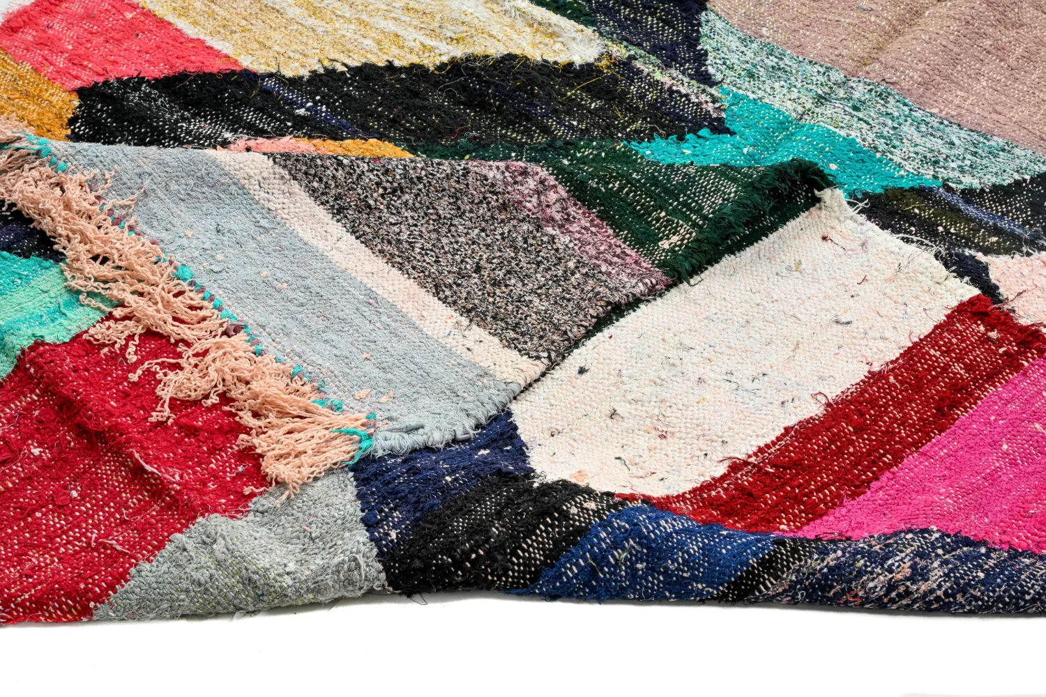 Alfombra Marroquí Bereber Boucherouite 135 x 240 cm