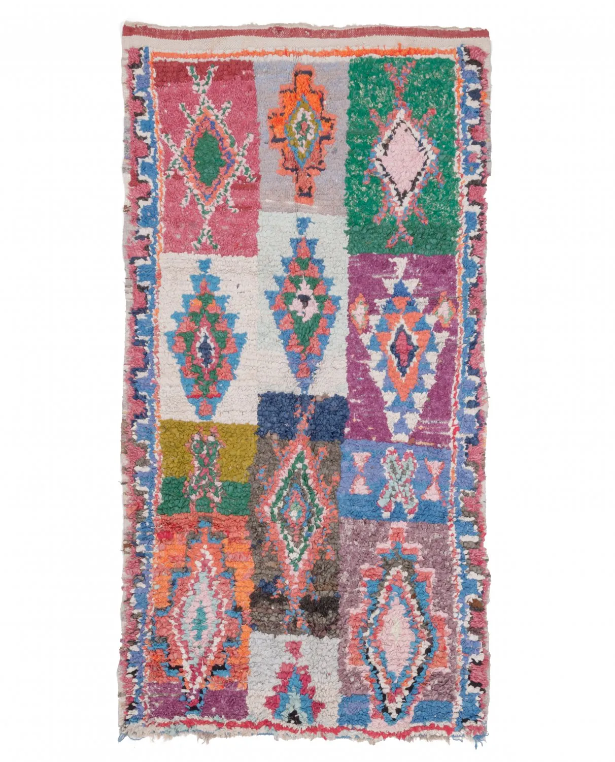 Alfombra Marroquí Bereber Boucherouite 225 x 115 cm