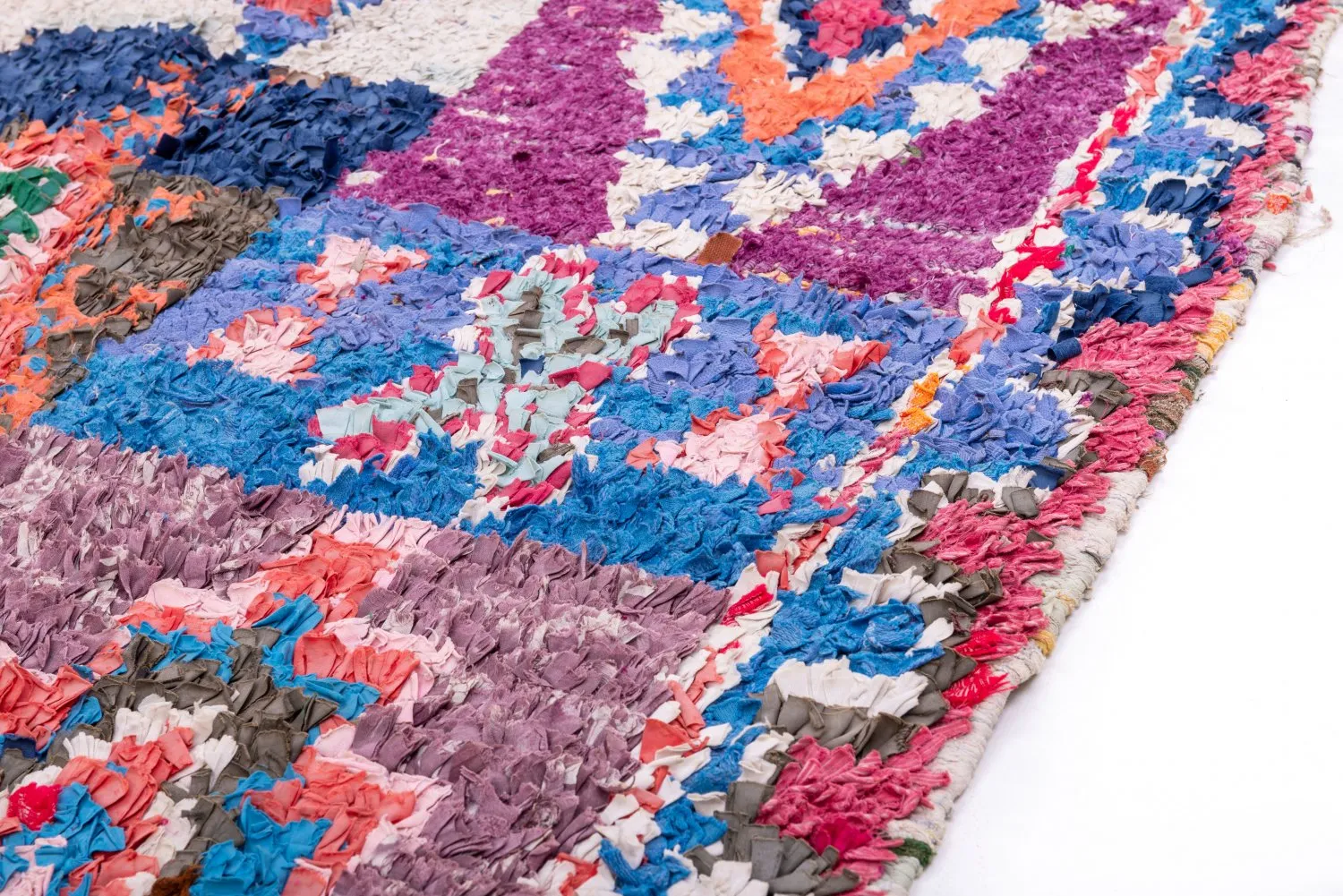 Alfombra Marroquí Bereber Boucherouite 225 x 115 cm