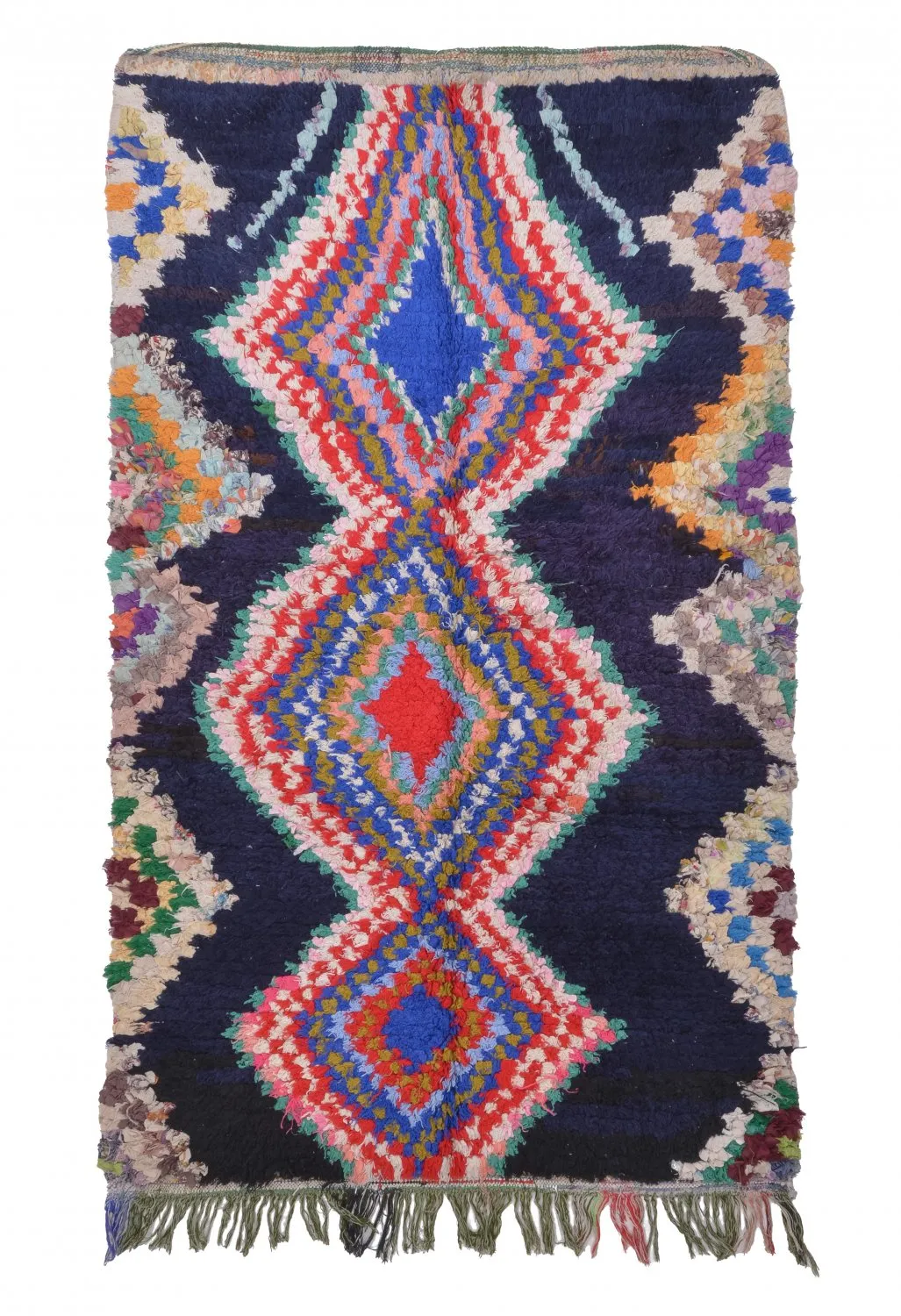 Alfombra Marroquí Bereber Boucherouite 190 x 115 cm