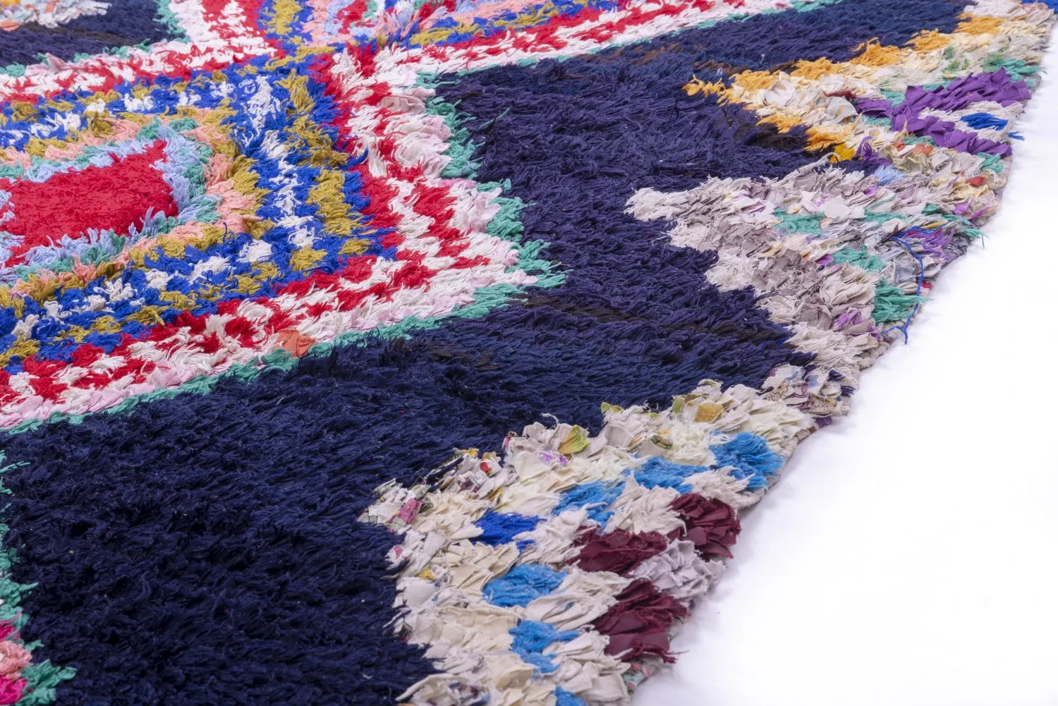 Alfombra Marroquí Bereber Boucherouite 190 x 115 cm