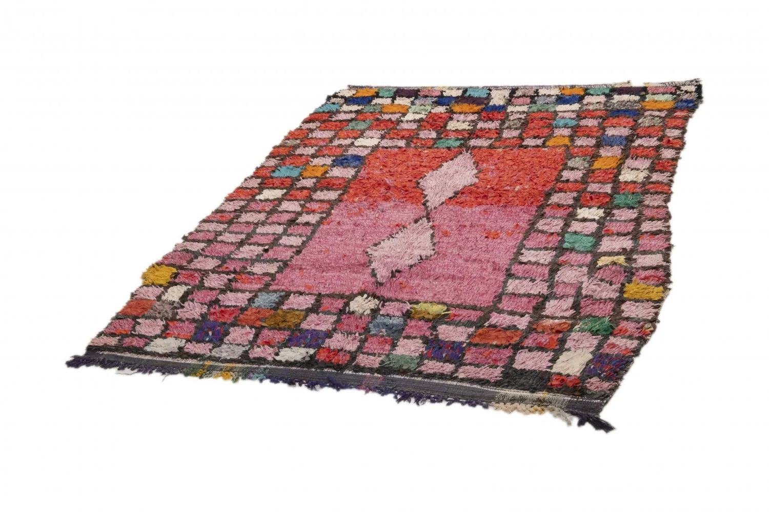 Alfombra Marroquí Bereber Boucherouite 225 x 150 cm