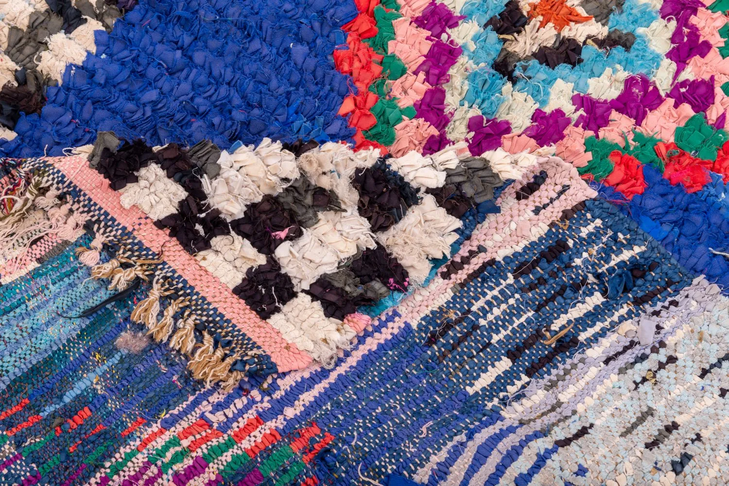 Alfombra Marroquí Bereber Boucherouite 285 x 90 cm