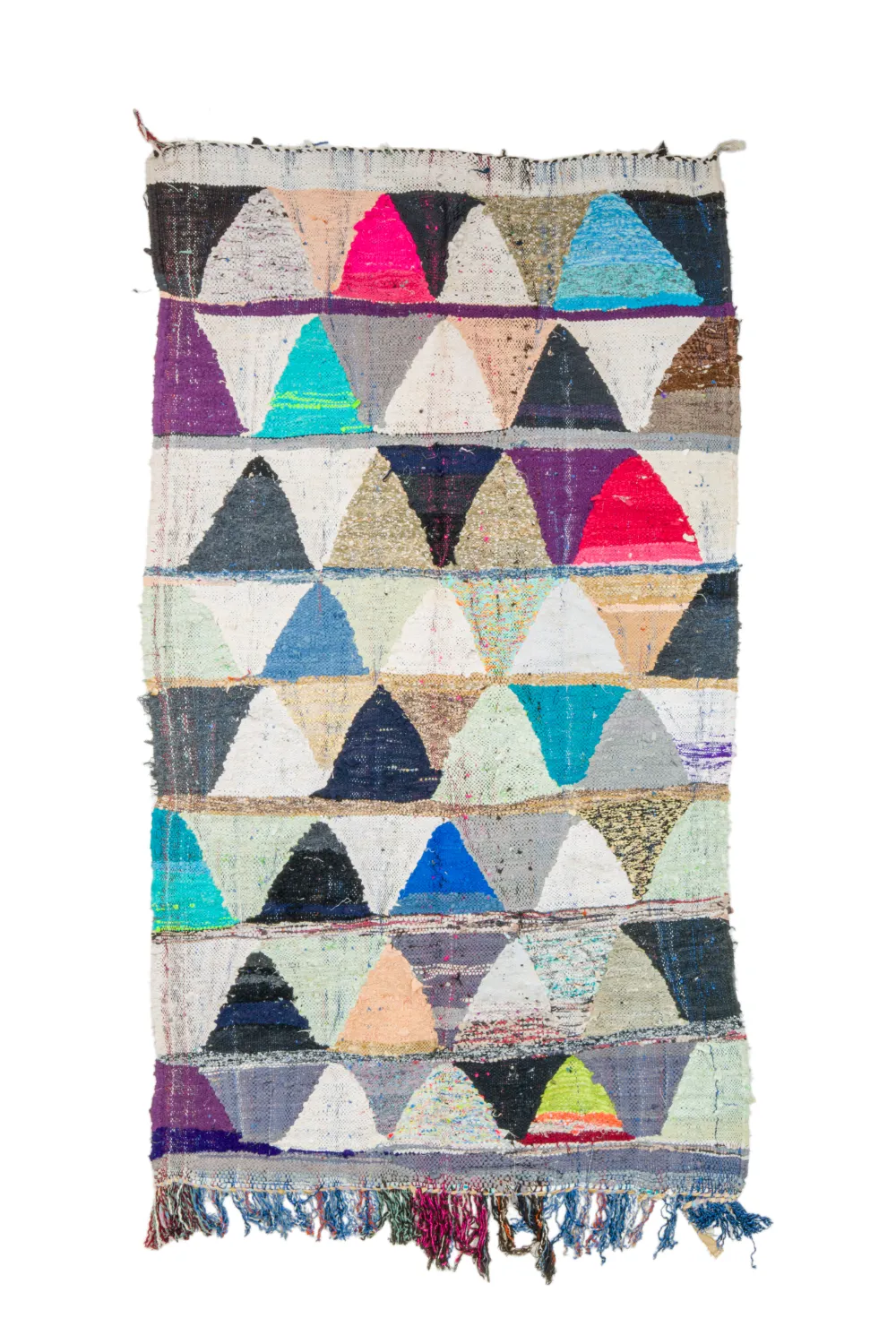 Alfombra Marroquí Bereber Boucherouite 125 x 230 cm