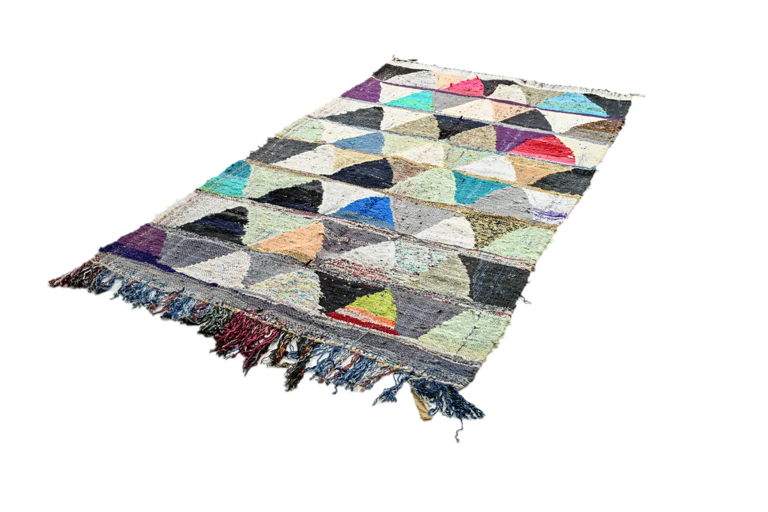 Alfombra Marroquí Bereber Boucherouite 125 x 230 cm
