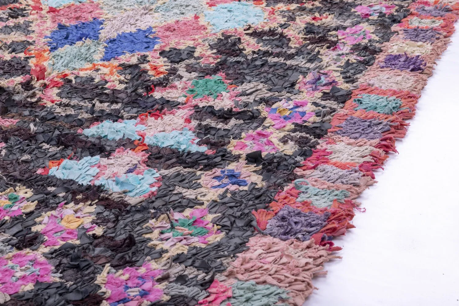 Alfombra Marroquí Bereber Boucherouite 210 x 125 cm