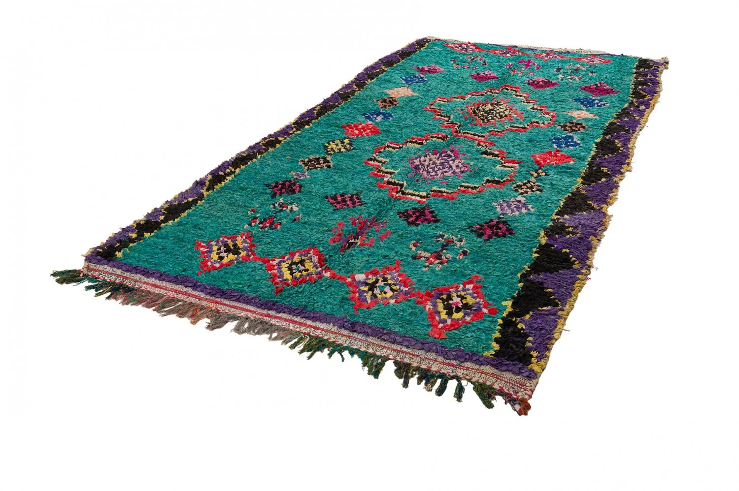 Alfombra Marroquí Bereber Boucherouite 155 x 335 cm