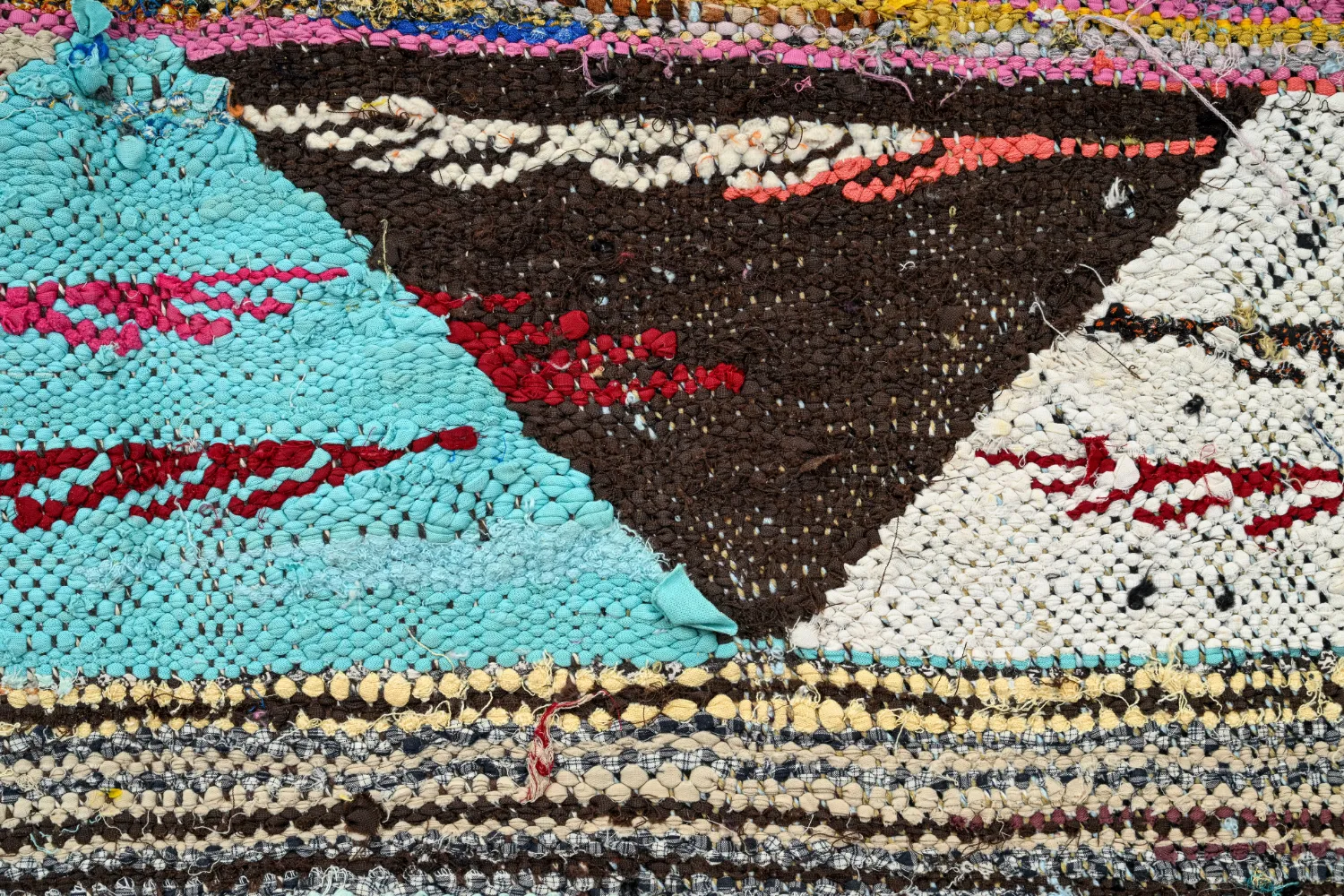Alfombra Marroquí Bereber Boucherouite 135 x 235 cm