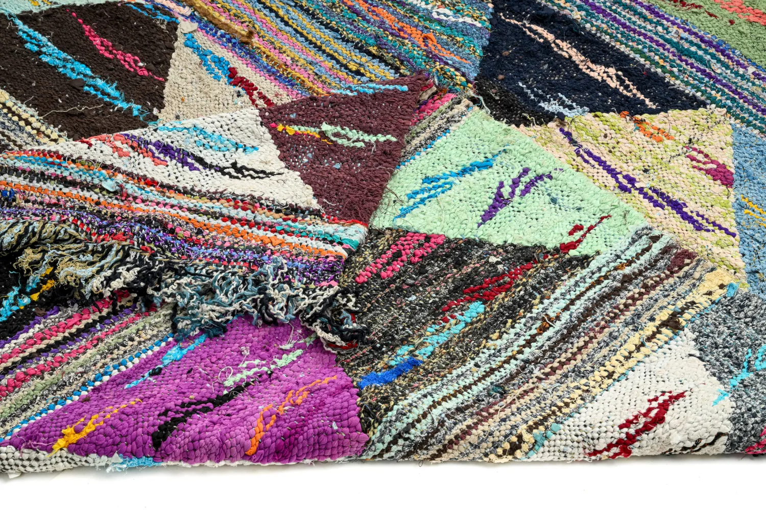 Alfombra Marroquí Bereber Boucherouite 135 x 235 cm