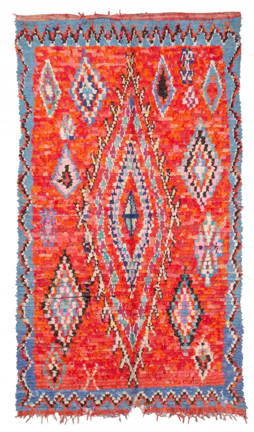 Alfombra Marroquí Bereber Boucherouite 265 x 150 cm