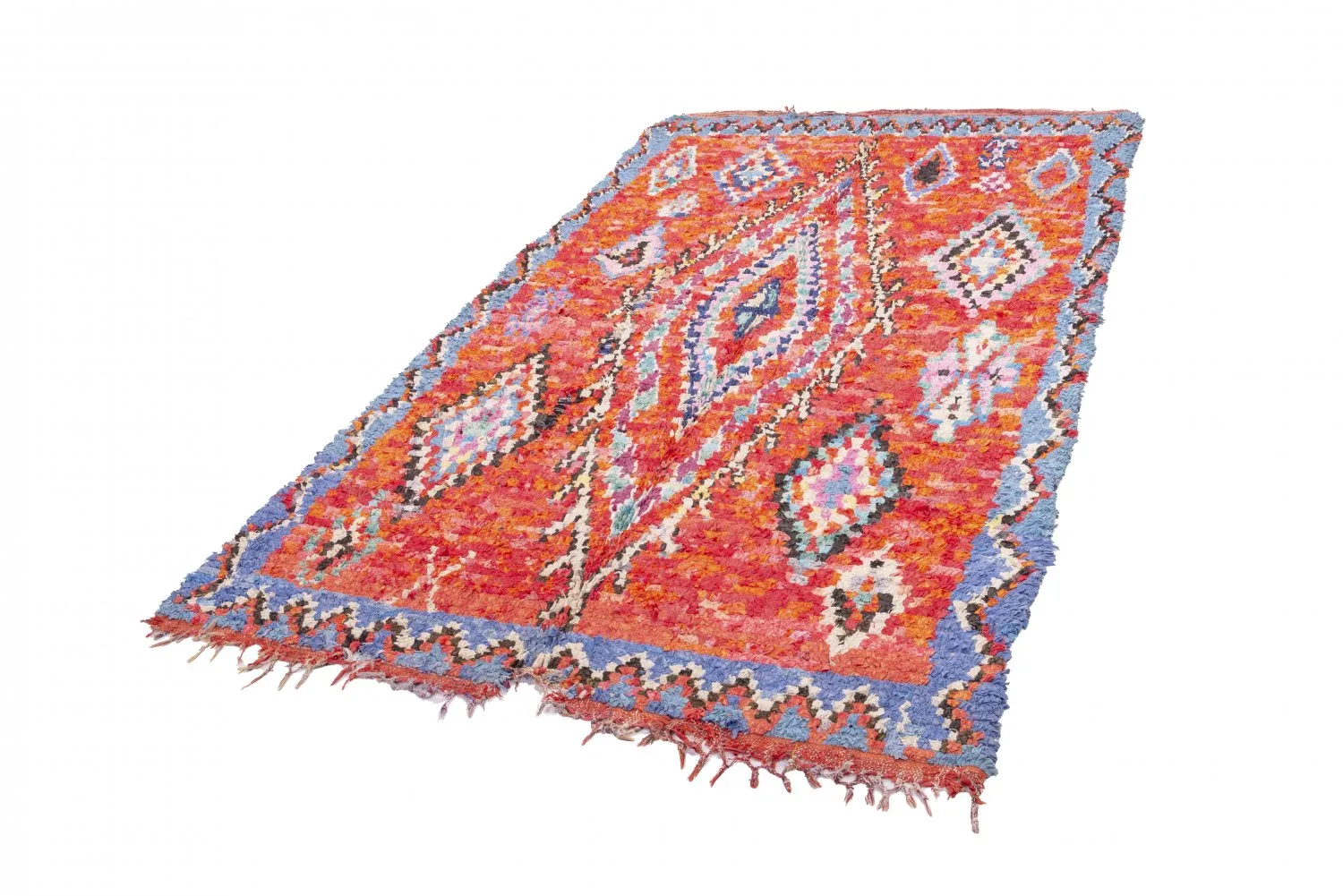 Alfombra Marroquí Bereber Boucherouite 265 x 150 cm