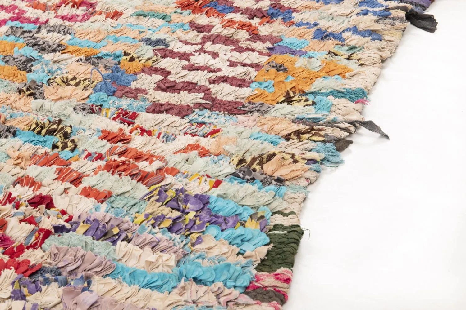 Alfombra Marroquí Bereber Boucherouite 205 x 145 cm