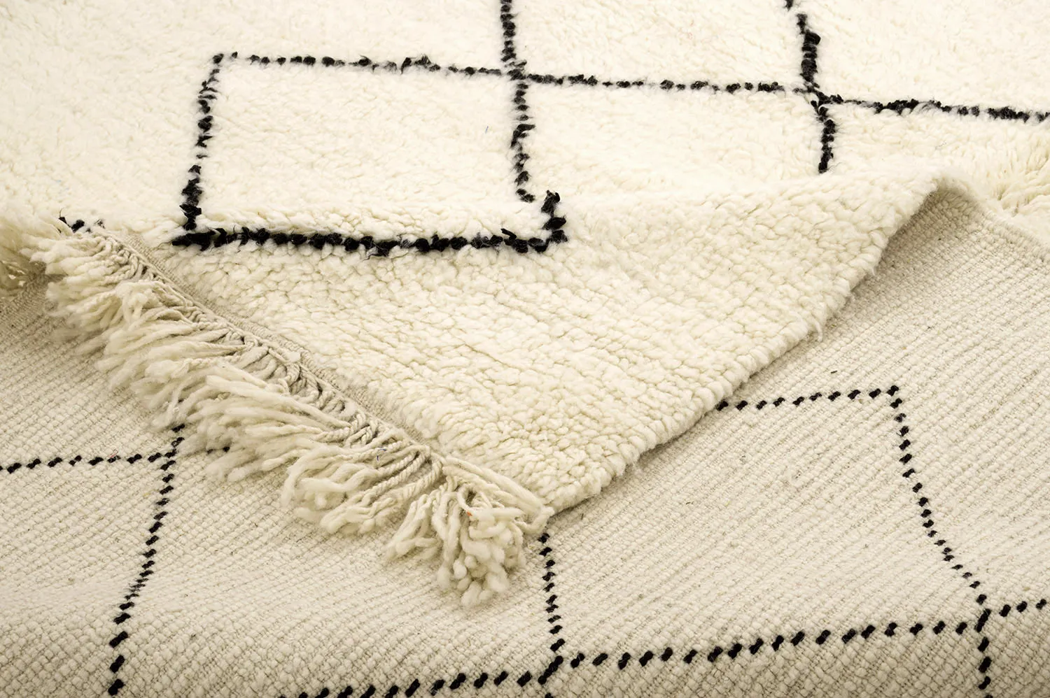 Alfombra Kilim Marroquí Bereber Beni Ourain 170 x 260 cm