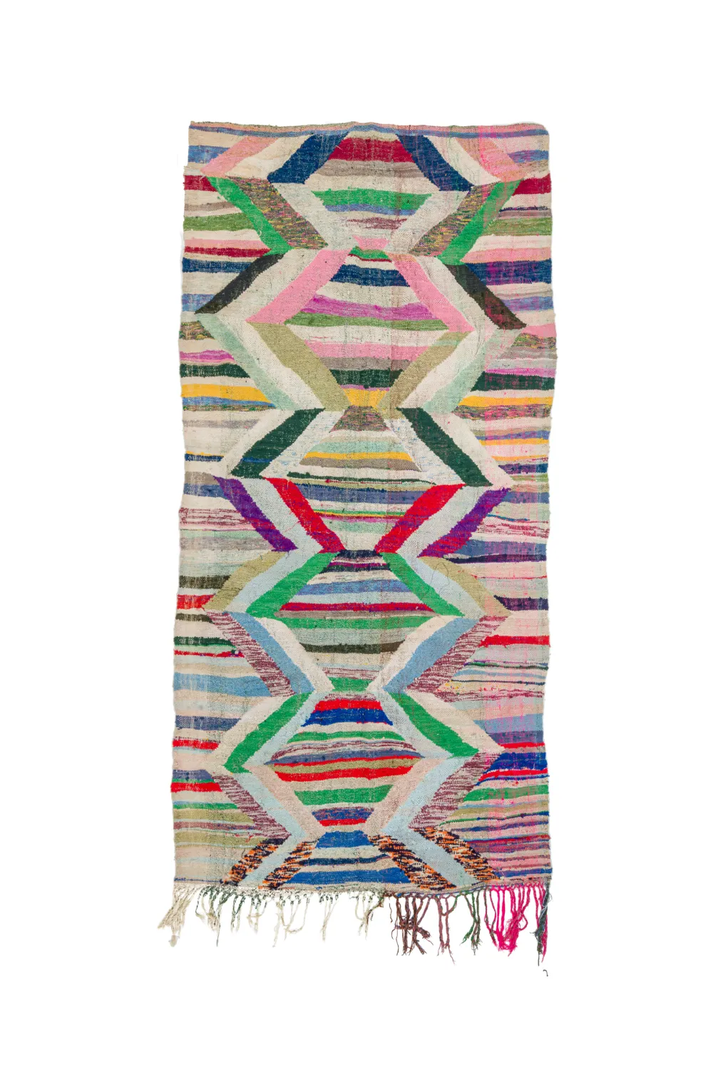 Alfombra Marroquí Bereber Boucherouite 145 x 295 cm