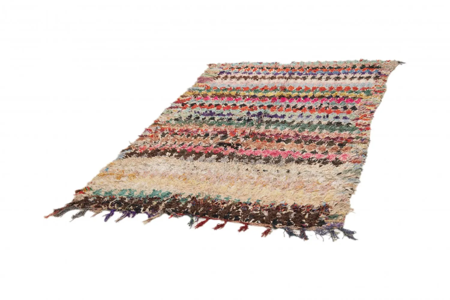 Alfombra Marroquí Bereber Boucherouite 255 x 145 cm