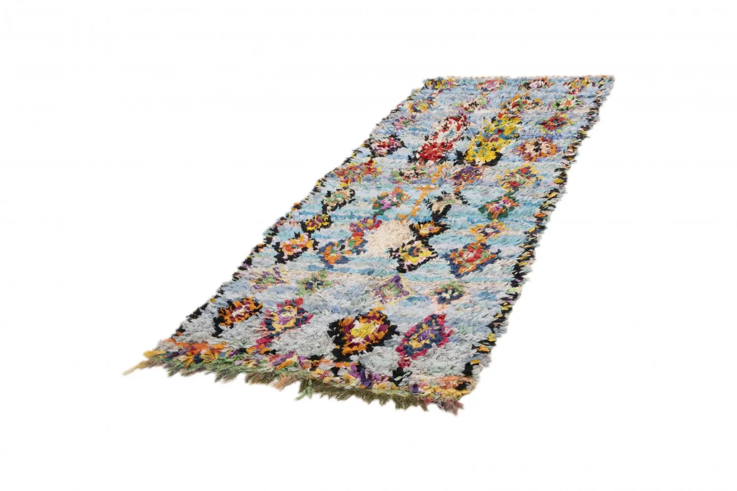 Alfombra Marroquí Bereber Boucherouite 290 x 95 cm