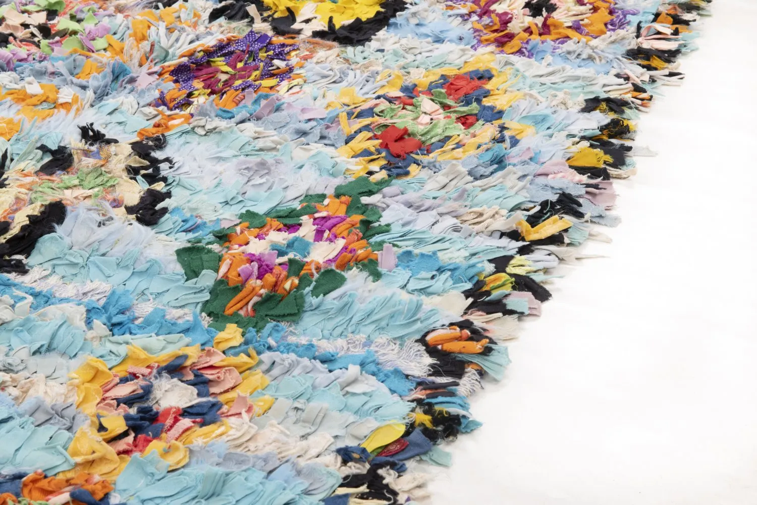 Alfombra Marroquí Bereber Boucherouite 290 x 95 cm