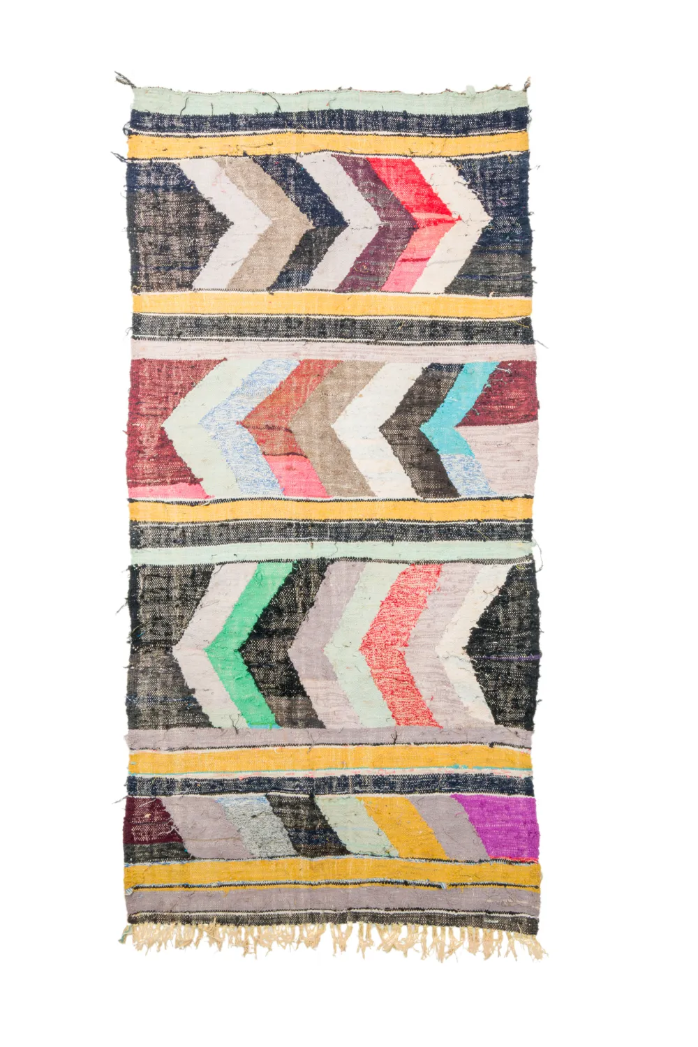 Alfombra Marroquí Bereber Boucherouite 130 x 260 cm