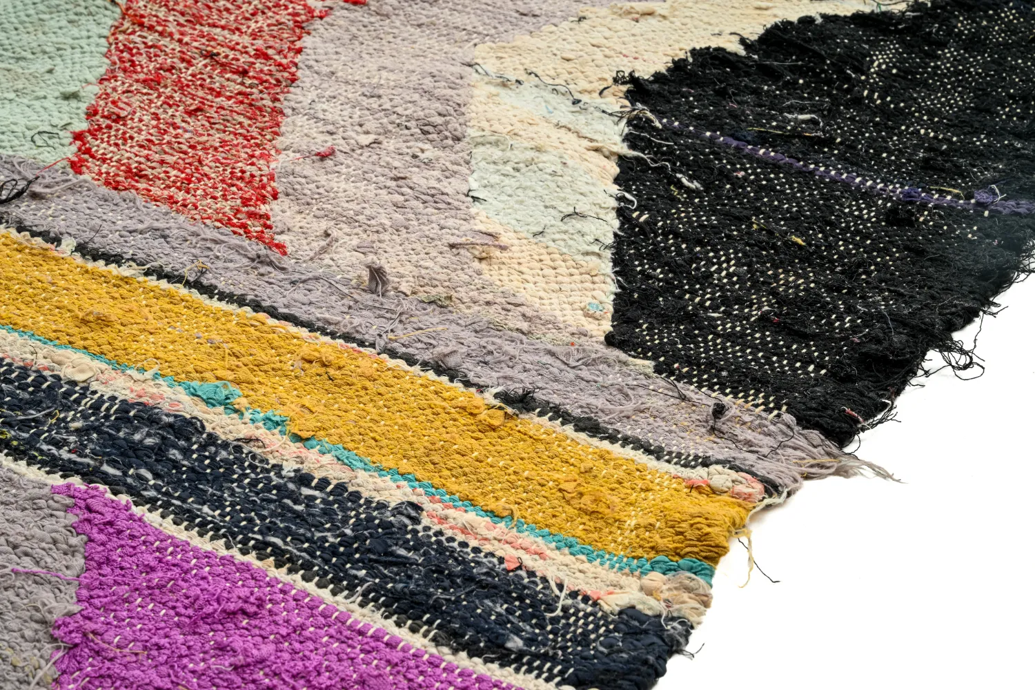 Alfombra Marroquí Bereber Boucherouite 130 x 260 cm