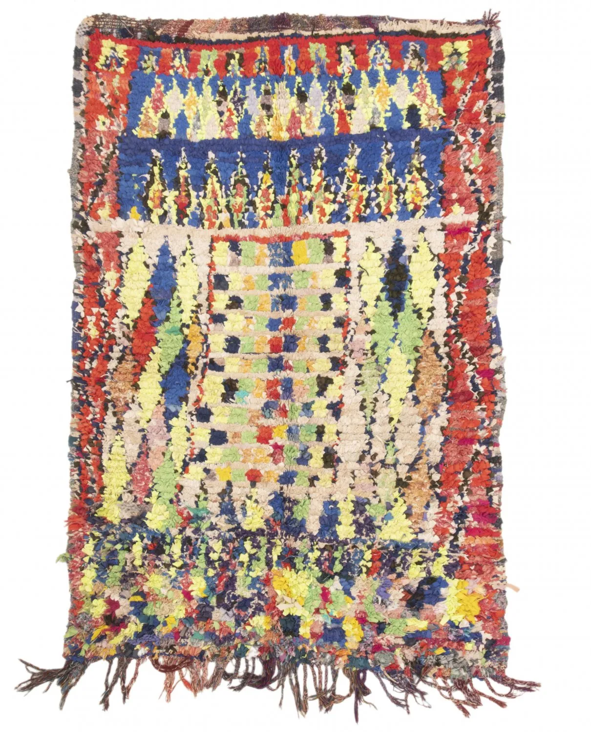 Alfombra Marroquí Bereber Boucherouite 180 x 115 cm