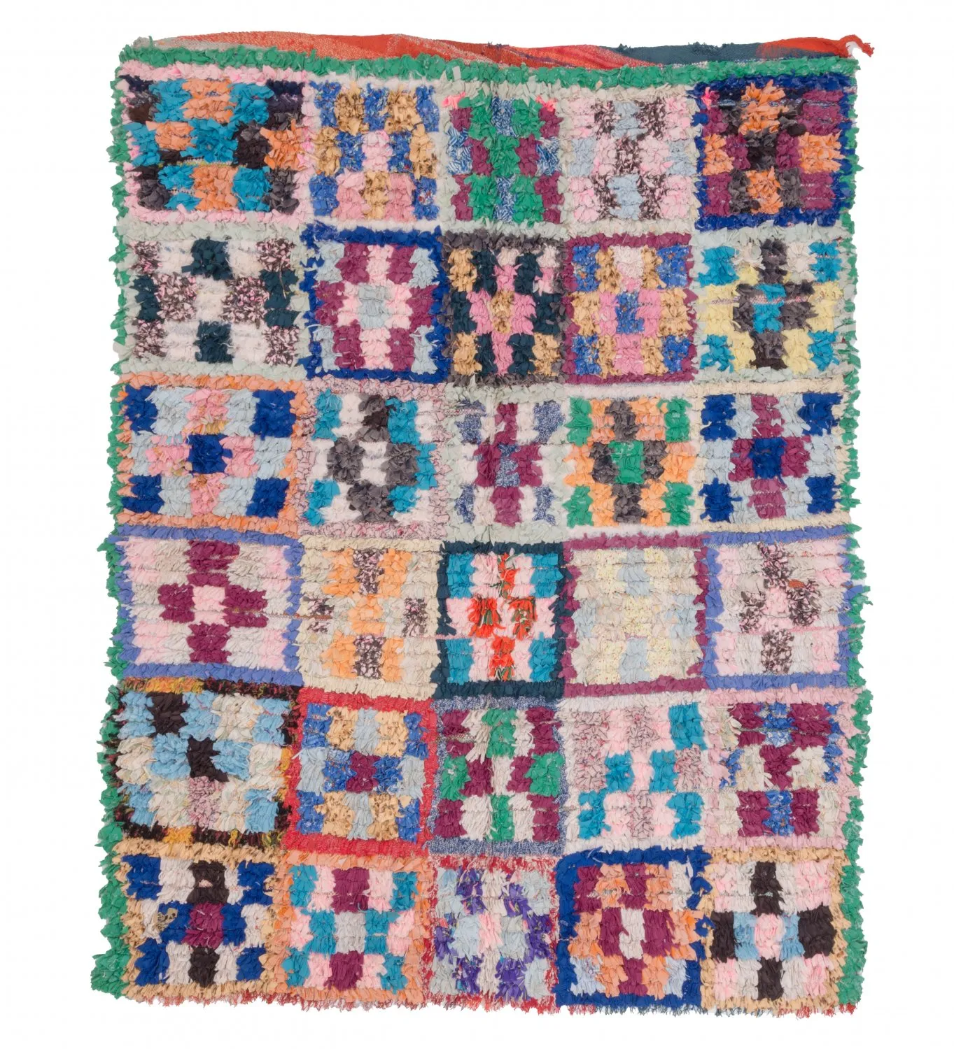 Alfombra Marroquí Bereber Boucherouite 195 x 150 cm