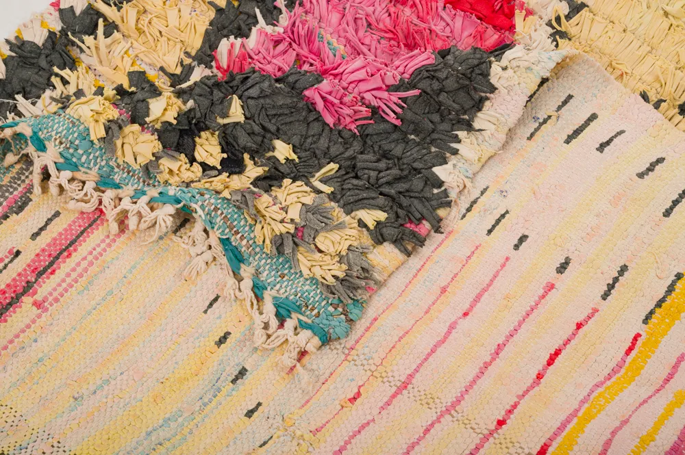 Alfombra Marroquí Bereber Boucherouite 390 x 150 cm