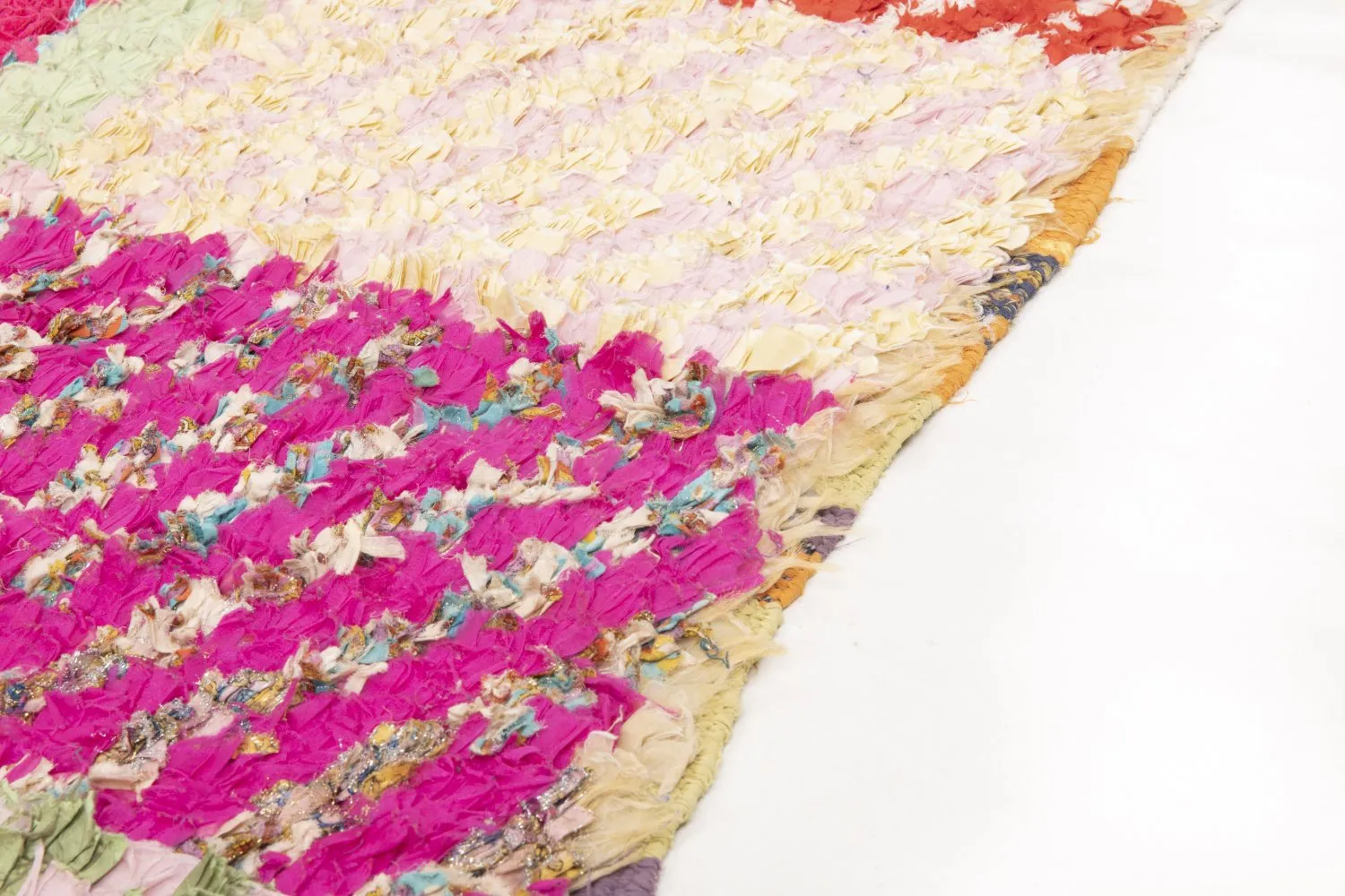 Alfombra Marroquí Bereber Boucherouite 205 x 100 cm