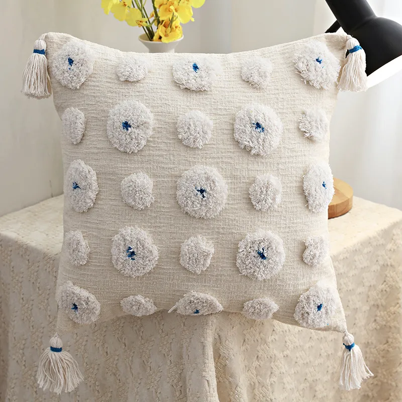 Funda de almohada - Boho Flower (azul)