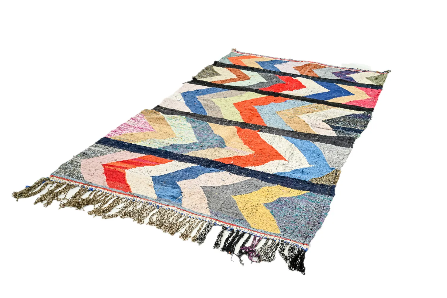 Alfombra Marroquí Bereber Boucherouite 135 x 250 cm